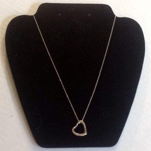 Sterling Silver Slide Heart Pendant & Chain 925 - Picture 3 of 8